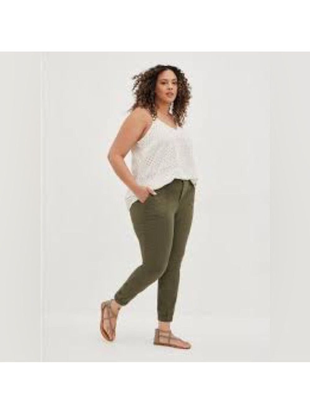 TORRID Comfort Flex Waistband Classic Fit Jogger Stretch Twill High-Rise Pant